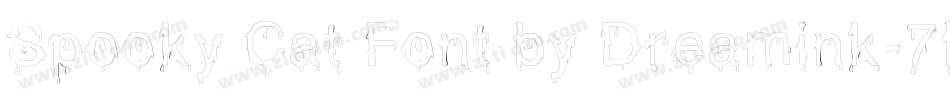 Spooky Cat Font by Dreamink-7NTypes字体转换